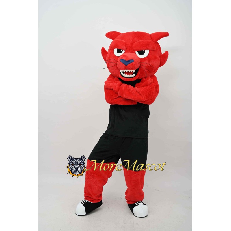 Sport Red Panther Mascot Costume