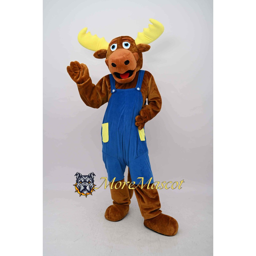 Friendly Moose Mascot Costume