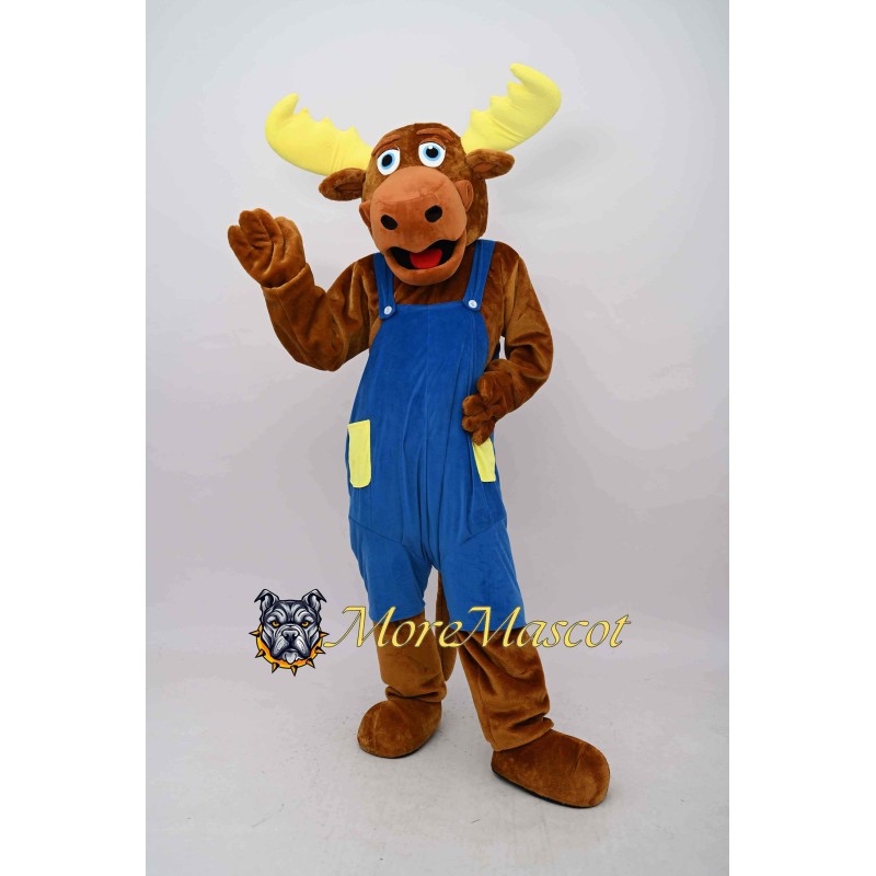 Friendly Moose Mascot Costume