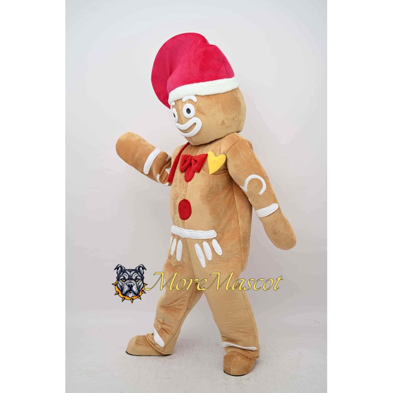 Christmas Gingerbread Man Mascot Costume