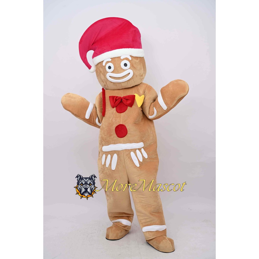 Christmas Gingerbread Man Mascot Costume