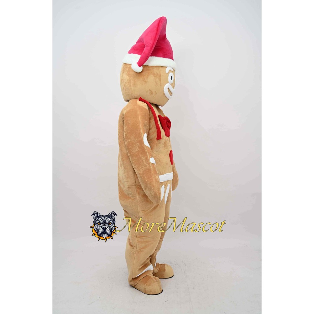 Christmas Gingerbread Man Mascot Costume