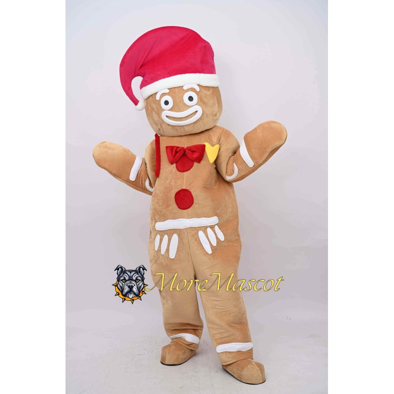 Christmas Gingerbread Man Mascot Costume