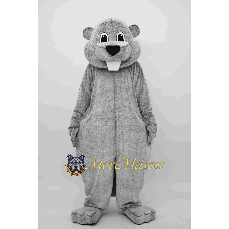 Gray Groundhog Mascot Costume