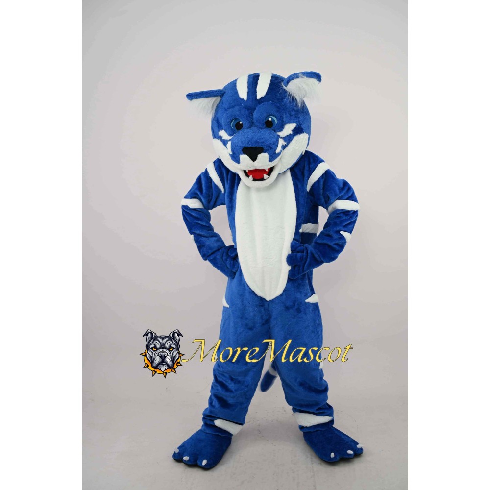 Adult Blue Leopard Mascot Costume