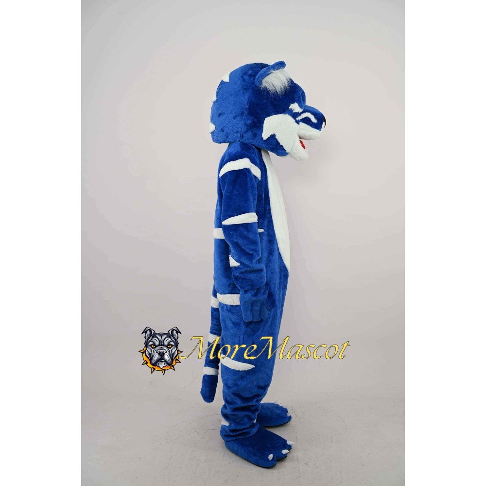 Adult Blue Leopard Mascot Costume