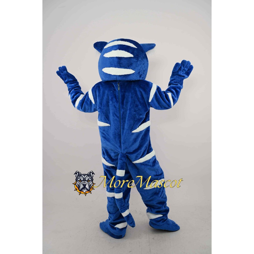 Adult Blue Leopard Mascot Costume
