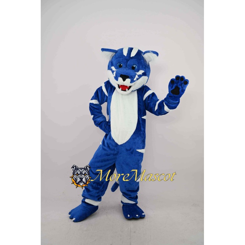 Adult Blue Leopard Mascot Costume