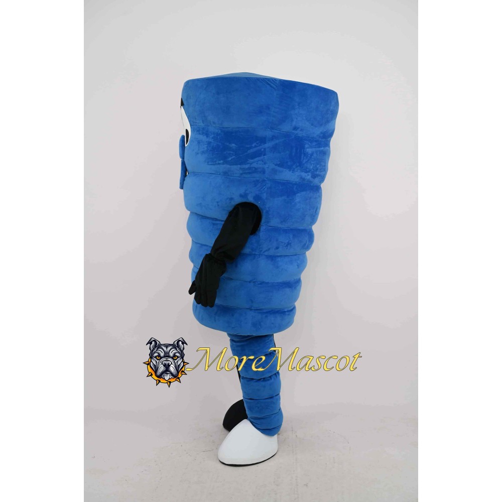 Blue Tornado Mascot Costume