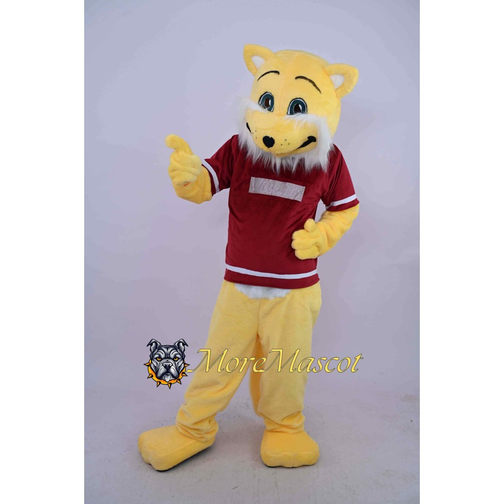Yellow Leopard Mascot Costume