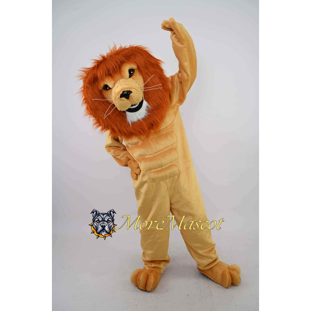 Adult Muscle Lion Mascot Costume