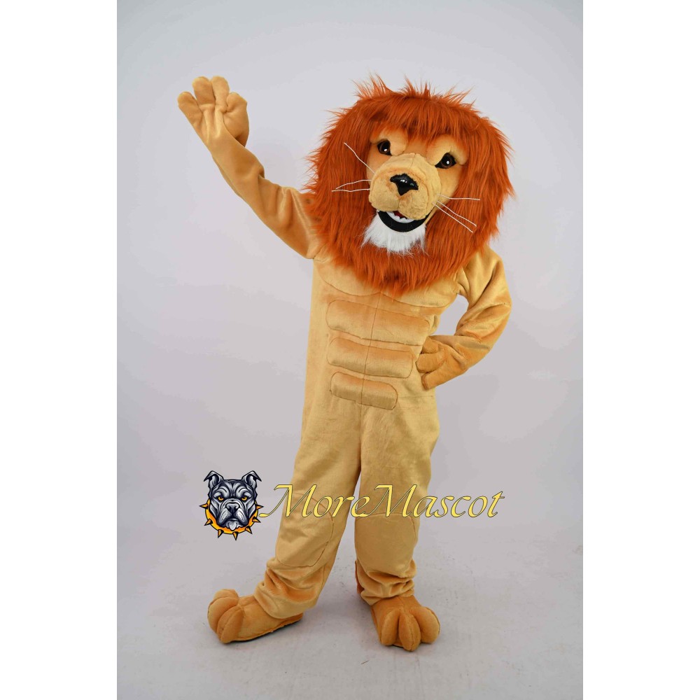 Adult Muscle Lion Mascot Costume