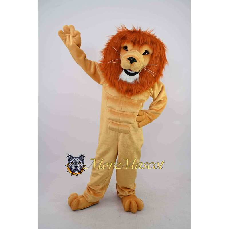 Adult Muscle Lion Mascot Costume