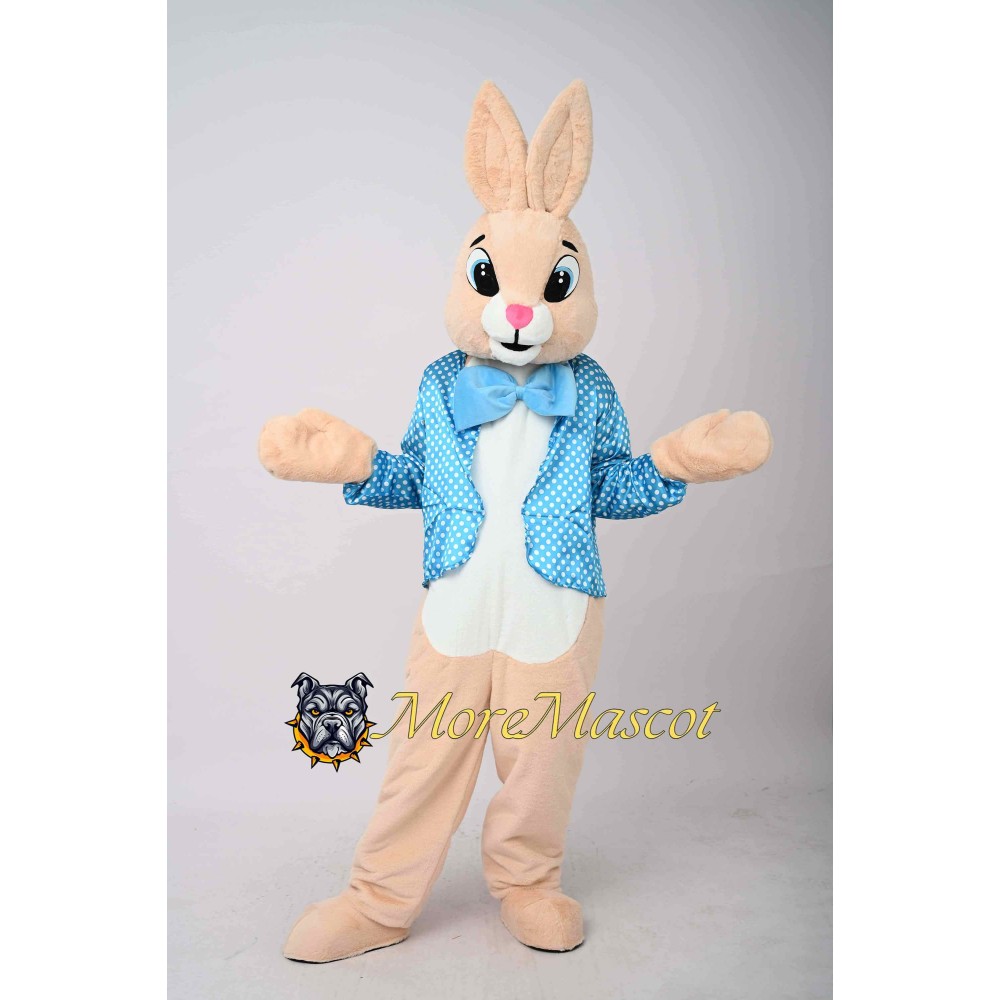 Blue Suit Rabbit Mascot Costume