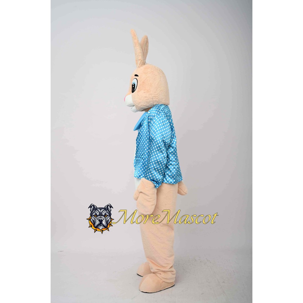 Blue Suit Rabbit Mascot Costume