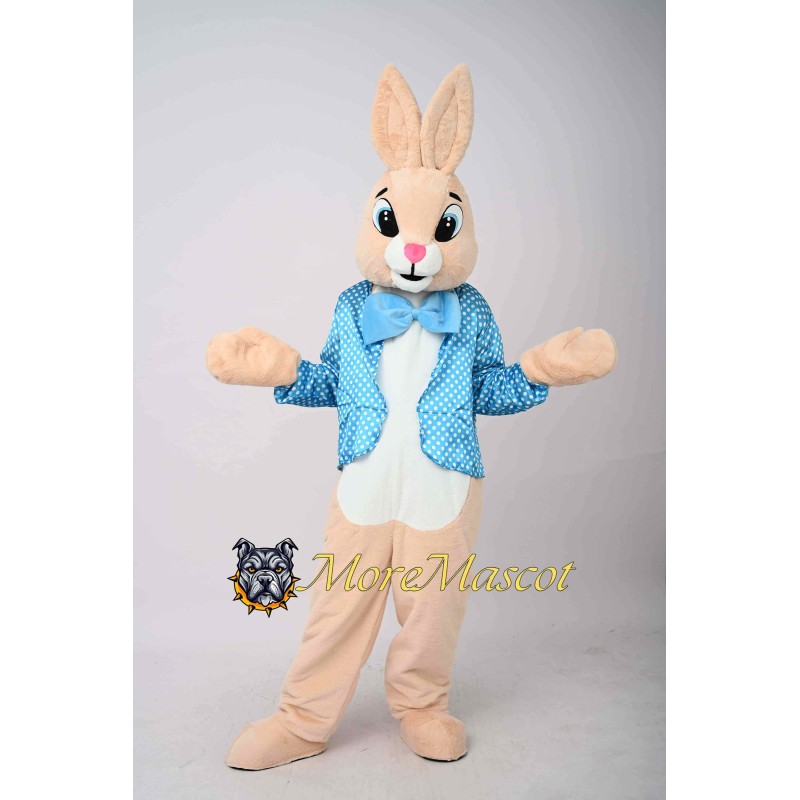 Blue Suit Rabbit Mascot Costume