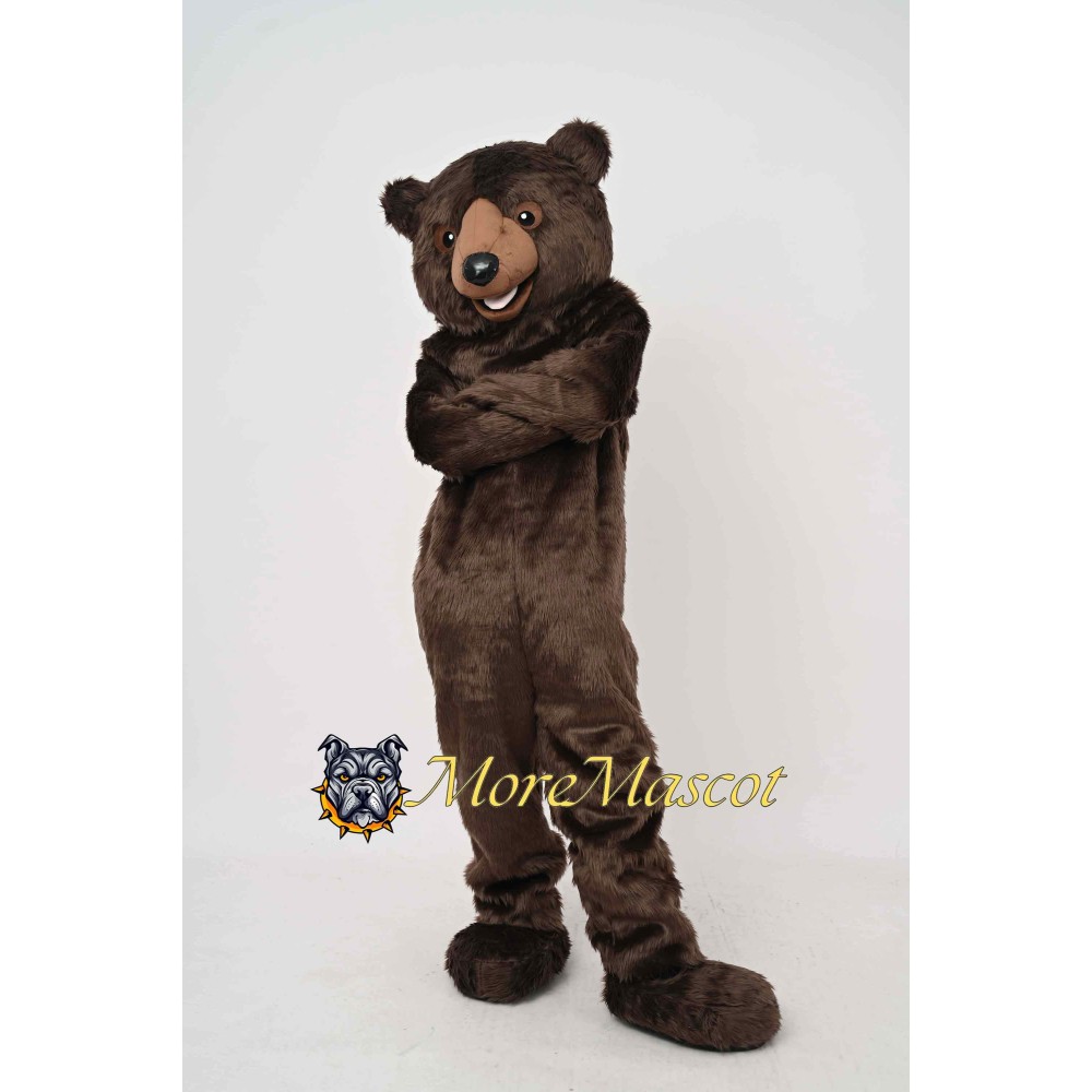 Friendly Brown Bear Mascot Costume