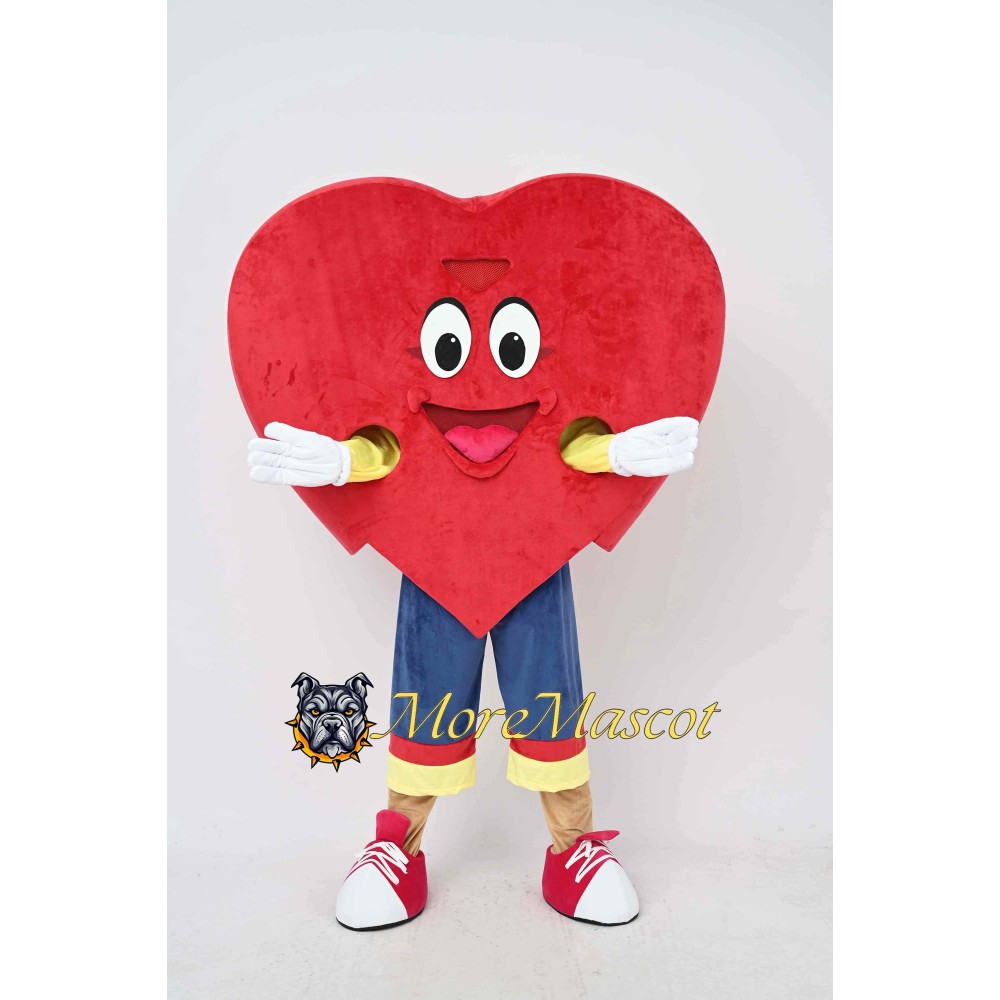 Red Heart Mascot Costume