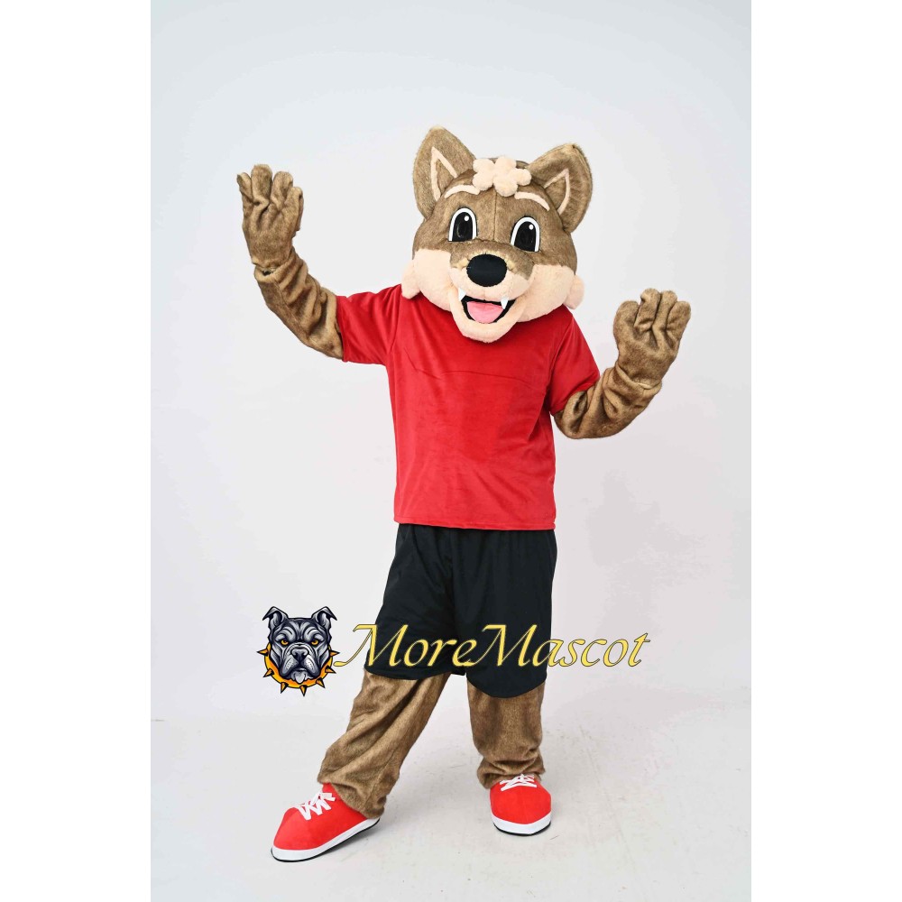 Sport Brown Wolf Mascot Costume