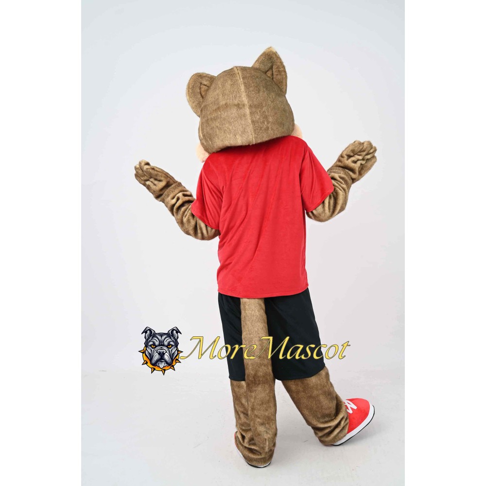 Sport Brown Wolf Mascot Costume