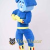 Muscle Blue House Mascot Costume
