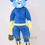 Muscle Blue House Mascot Costume