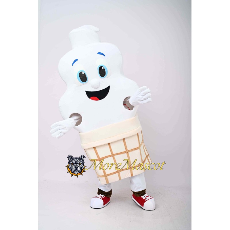 Vanilla Ice Cream Mascot Costume