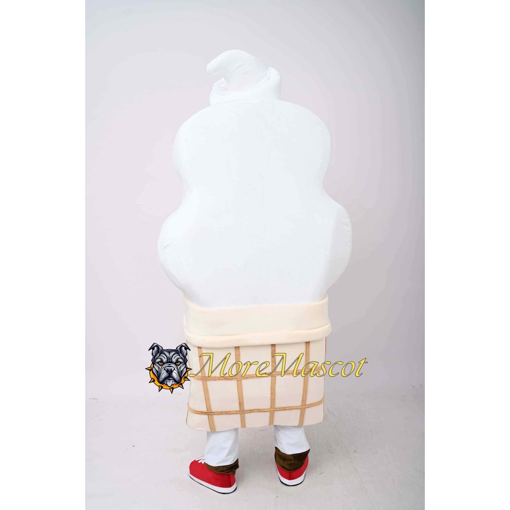 Vanilla Ice Cream Mascot Costume