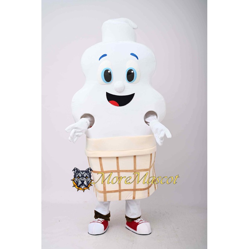 Vanilla Ice Cream Mascot Costume