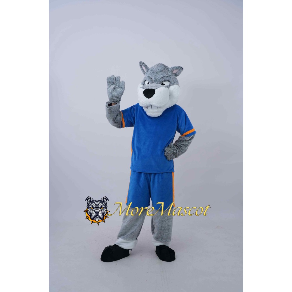 Sport Gray Wolf Mascot Costume
