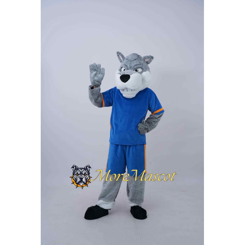 Sport Gray Wolf Mascot Costume