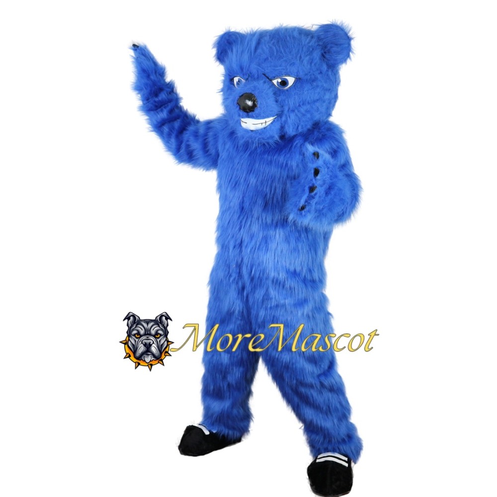 Fierce Blue Bear Mascot Costume