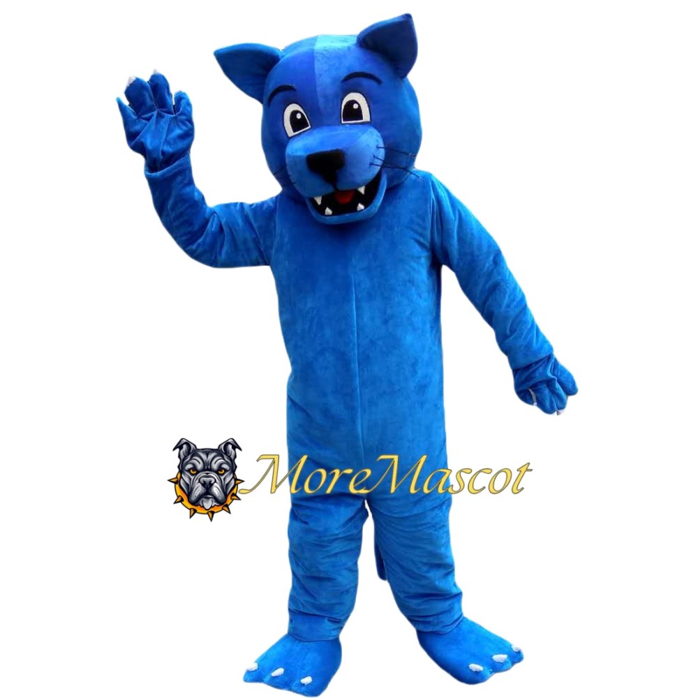 Blue Panther Mascot Costume