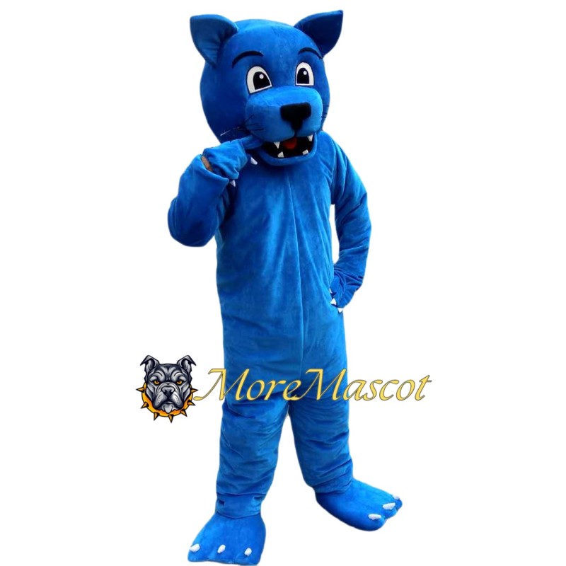 Blue Panther Mascot Costume