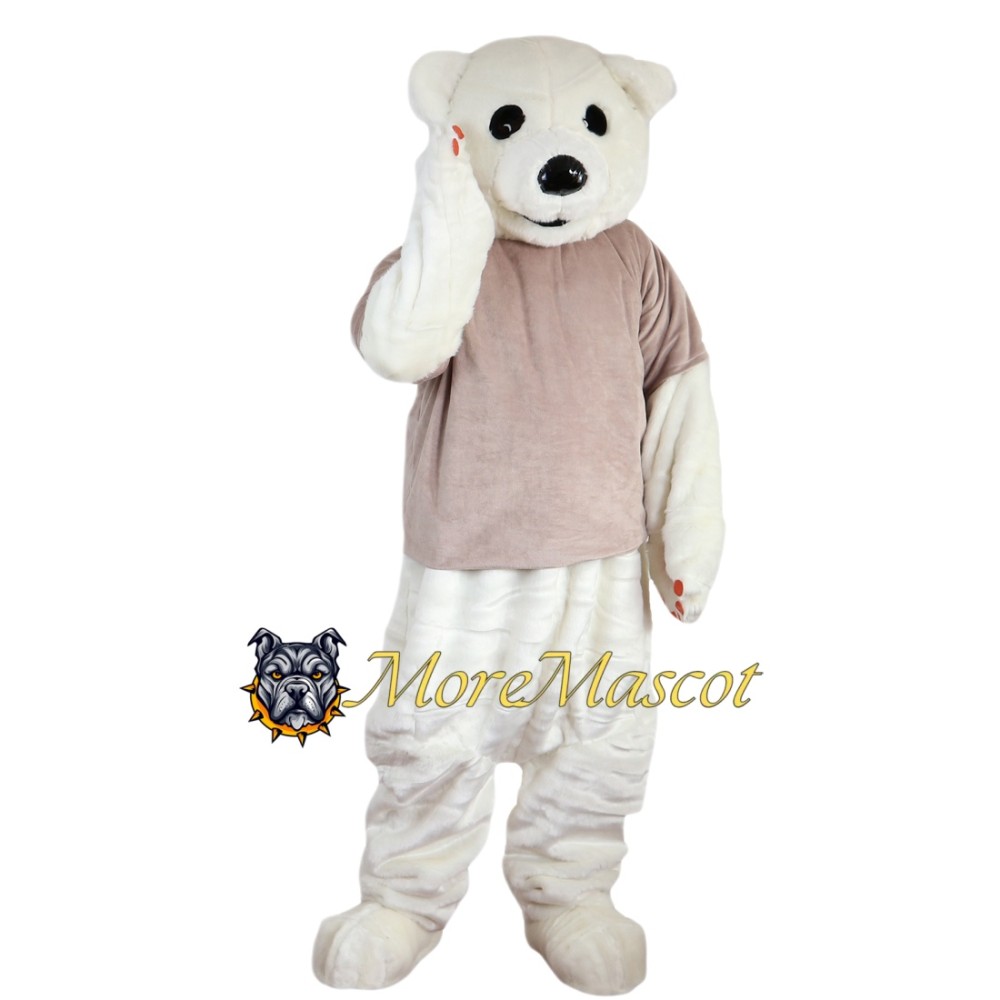 School Polar Bear Mascot Costume