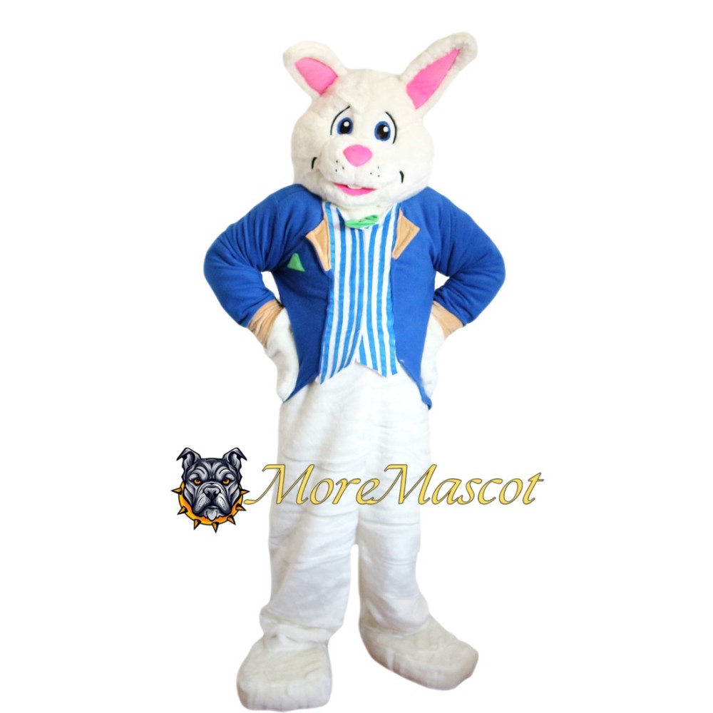 Easter Blue Suit Rabbit Mascot Costume