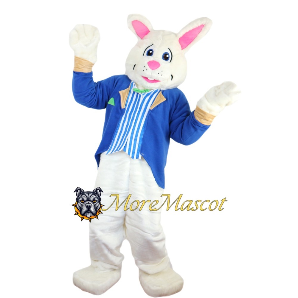 Easter Blue Suit Rabbit Mascot Costume