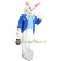 Easter Blue Suit Rabbit Mascot Costume
