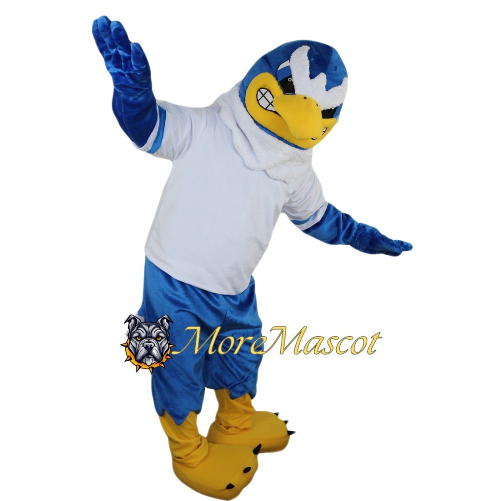 Sports Blue Falcon Mascot Costume