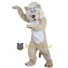 Khaki Wolf Mascot Costume