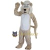 Khaki Wolf Mascot Costume