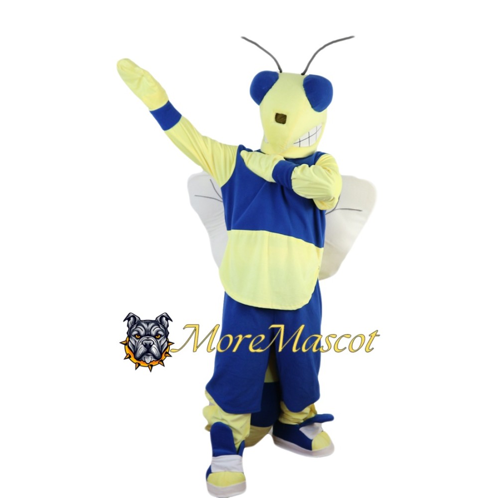 Blue & Yellow Bee Mascot Costume