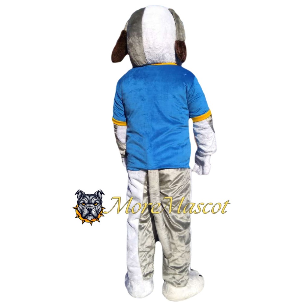 High School Gray Dog Mascot Costume
