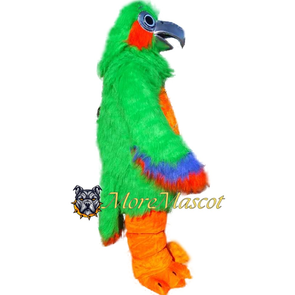 Superb Green Parrot Mascot Costume