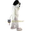 Friendly White Dog Mascot Costume