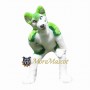 Green & White Husky Mascot Costume