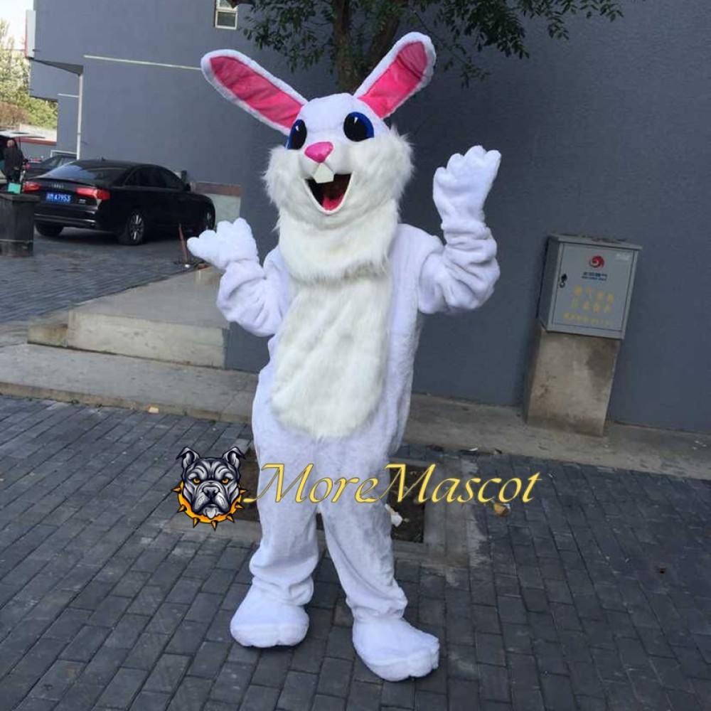 Easter White Bunny Mascot Costume