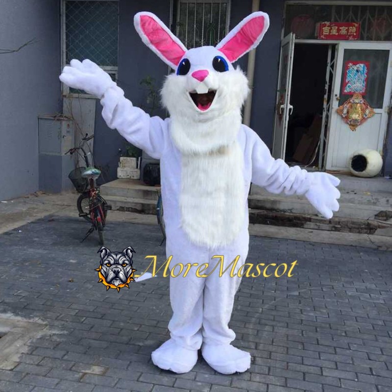 Easter White Bunny Mascot Costume