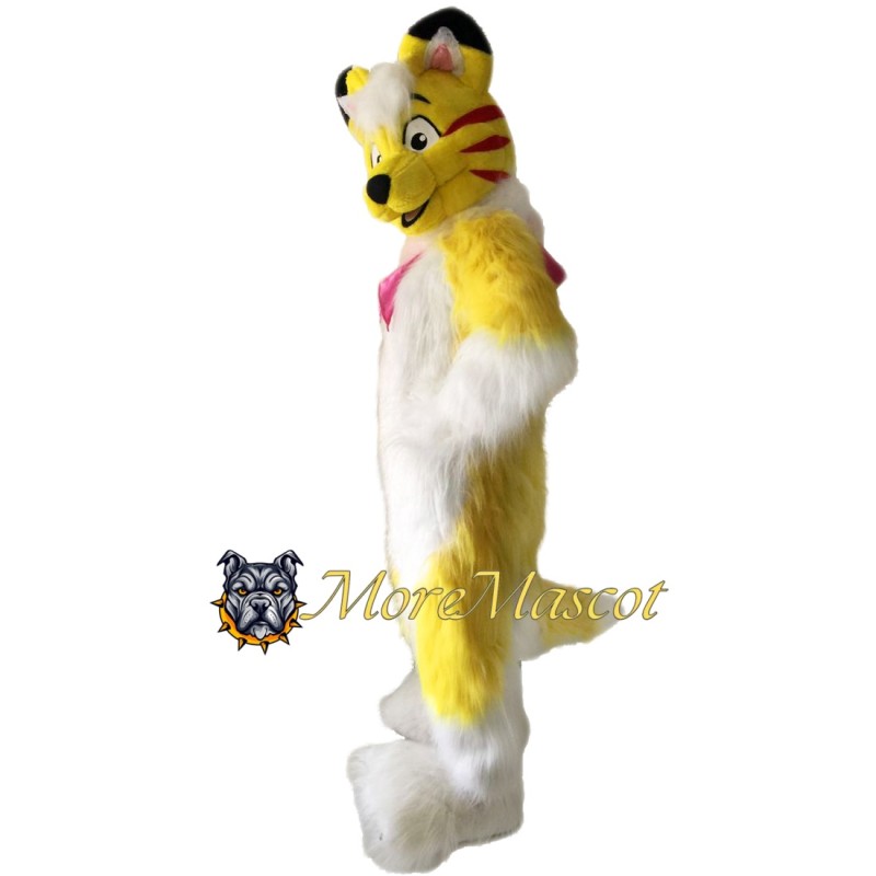 Yellow & White Fox Dog Mascot Costume