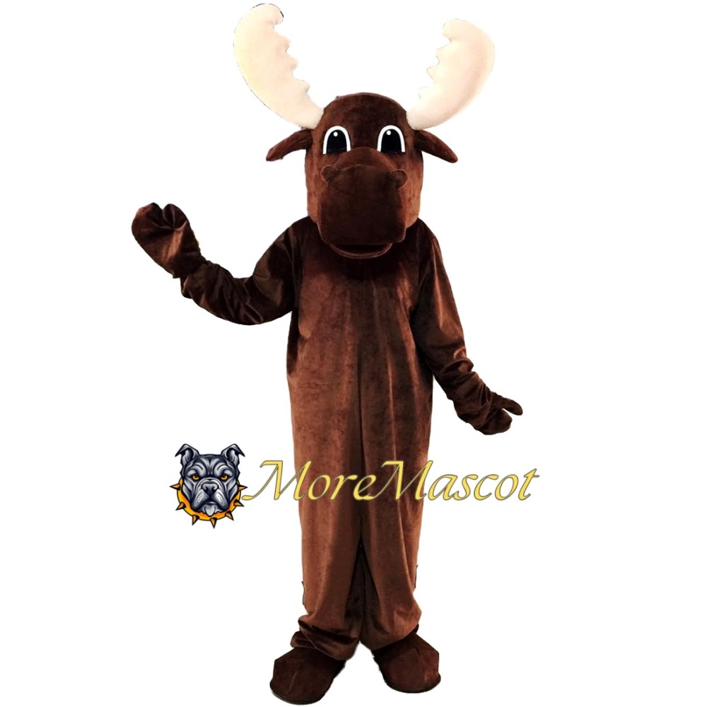 Brown Moose Mascot Costume